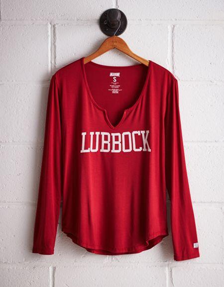 Tailgate Women's Texas Tech Split Neck T-shirt