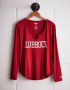 Tailgate Women's Texas Tech Split Neck T-shirt