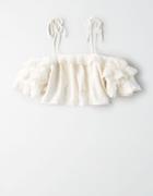 American Eagle Outfitters Ae Off-the-shoulder Pom Pom Top