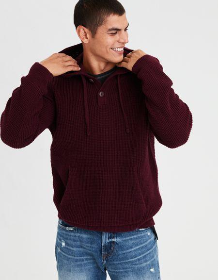American Eagle Outfitters Ae Henley Baja Sweater Hoodie