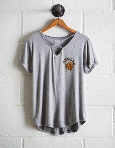 Tailgate Women's Michigan Cage Front Tee