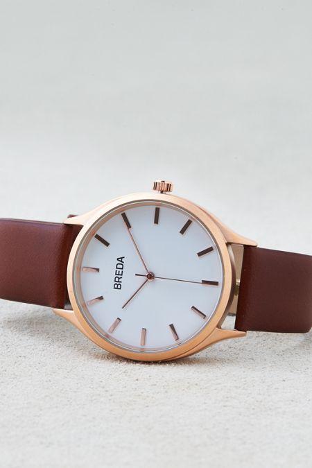 American Eagle Outfitters Breda Asper Rose Gold & Brown Watch