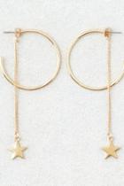 American Eagle Outfitters Ae Dangle Stars Gold Hoops 6-pack