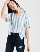 American Eagle Outfitters Ae Drapey Popover Top