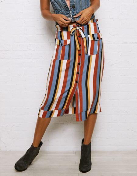 American Eagle Outfitters Dont Ask Why Button Front Midi Skirt