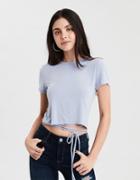 American Eagle Outfitters Ae Soft & Sexy Wrap Waist Crop Top