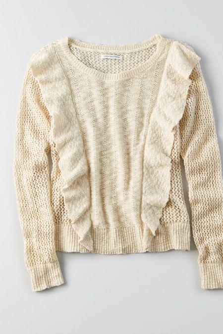 American Eagle Outfitters Ae Crew Neck Pullover Top