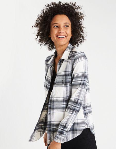 American Eagle Outfitters Ae Ahhmazingly Soft Plaid Cabin Shirt