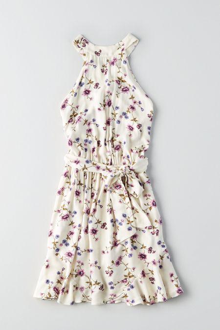 American Eagle Outfitters Ae Strappy Back Fit & Flare Dress