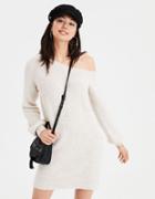 American Eagle Outfitters Ae One Shoulder Boucle Sweater Dress