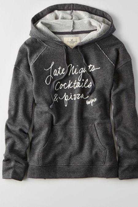 American Eagle Outfitters Ae Nyc Popover Hoodie