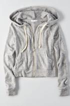 American Eagle Outfitters Don't Ask Why Cropped Zip-up Hoodie