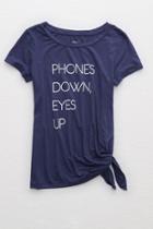 Aerie Graphic Tie Side Tee