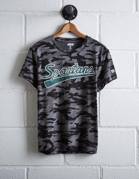 Tailgate Women's Camo Michigan State T-shirt