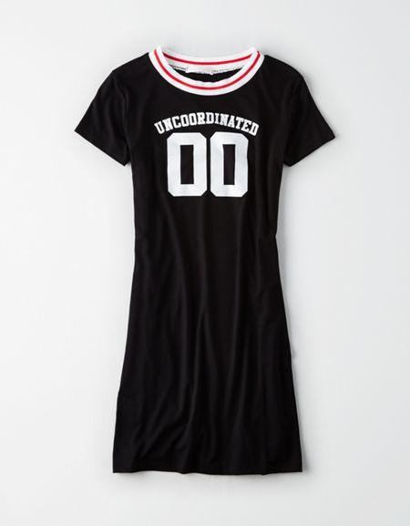 American Eagle Outfitters Don't Ask Why Graphic Ringer T-shirt Dress