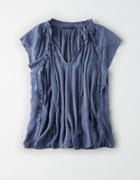 American Eagle Outfitters Ae Ruffle Shell Top