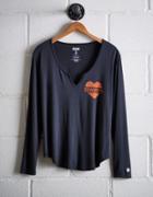Tailgate Women's Oklahoma State Split Neck T-shirt