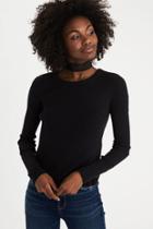 American Eagle Outfitters Ae Ribbed Tulip-back Sweater