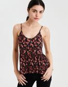 American Eagle Outfitters Ae Floral Printed Babydoll Top