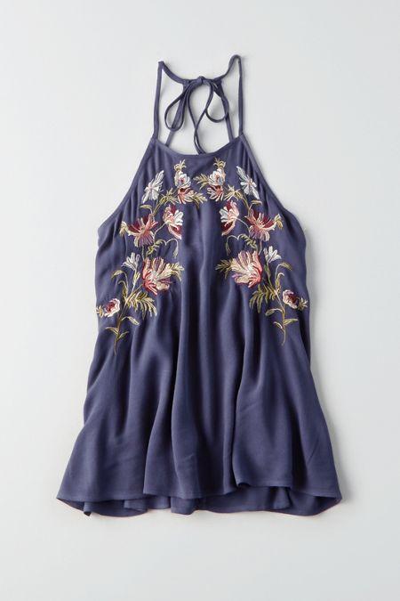 American Eagle Outfitters Ae Embroidered Cami