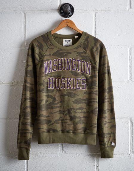 Tailgate Women's Washington Camo Fleece Sweatshirt