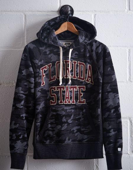 Tailgate Men's Florida State Popover Camo Hoodie