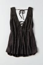 American Eagle Outfitters Ae Strappy Tie-front Tank