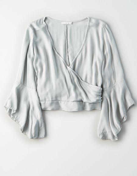 American Eagle Outfitters Don't Ask Why Wraparound Shirt