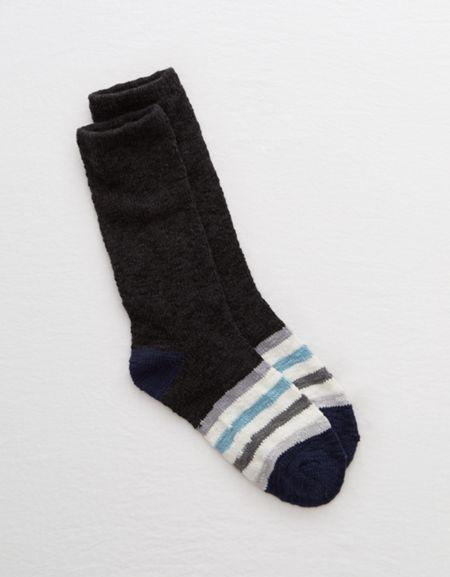 Aerie Striped Toe Crew Socks