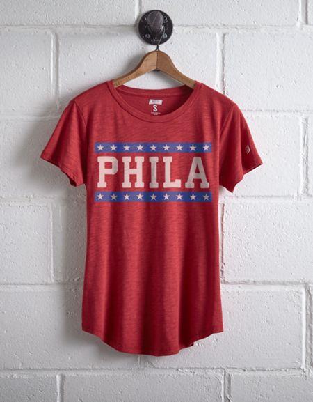 Tailgate Women's Phila Chest Stripe T-shirt