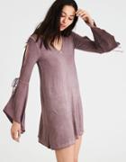 American Eagle Outfitters Ae Cold Shoulder Bell Sleeve Shift Dress