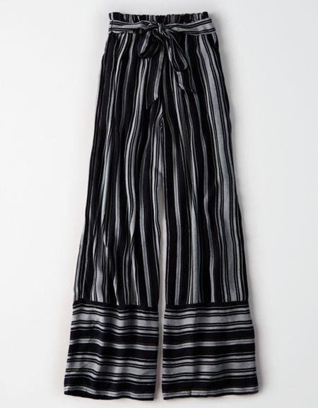 American Eagle Outfitters Ae Tie Front Palazzo Pant