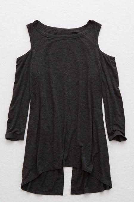 Aerie Cold Shoulder Tunic Top
