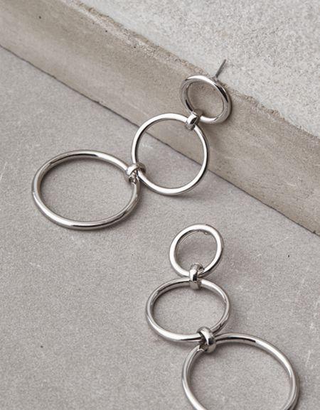 American Eagle Outfitters Ae Triple Statement Hoop Earrings