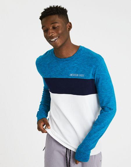 American Eagle Outfitters Ae Colorblock Layering Thermal Shirt