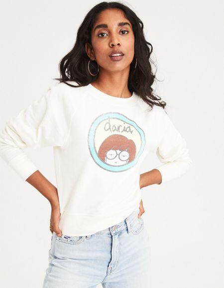 American Eagle Outfitters Ae X Mtv Graphic Crewneck Fleece