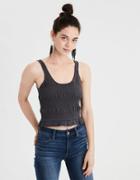 American Eagle Outfitters Ae Smocked Cropped Tank Top