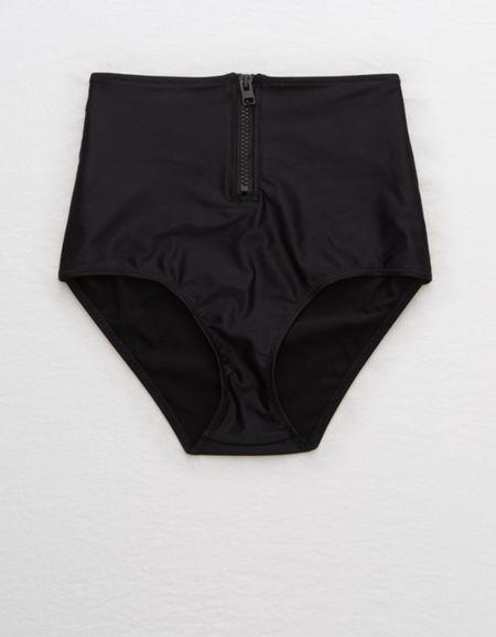 Aerie Zipper High Waisted Bikini Bottom