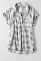 American Eagle Outfitters Ae Striped Popover
