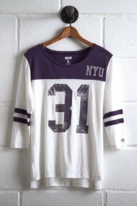 Tailgate Women's Nyu 3/4 Sleeve Jersey