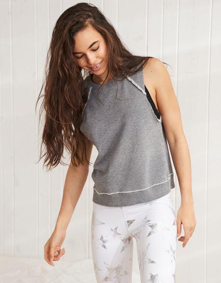 Aerie Raw Cut Fleece Tank