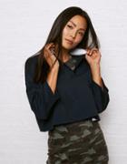 American Eagle Outfitters Dont Ask Why Cropped Rugby Shirt