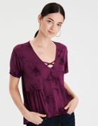 American Eagle Outfitters Ae Tie Dye Gathered Side T-shirt