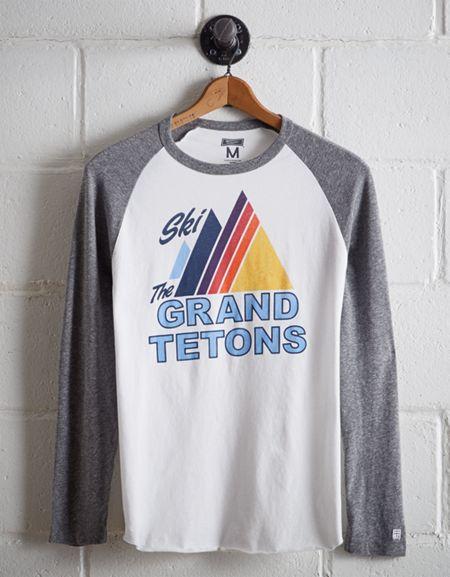 Tailgate Men's Ski Grand Tetons Baseball Shirt