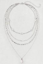 American Eagle Outfitters Ae Teardrop Charm Layered Necklace
