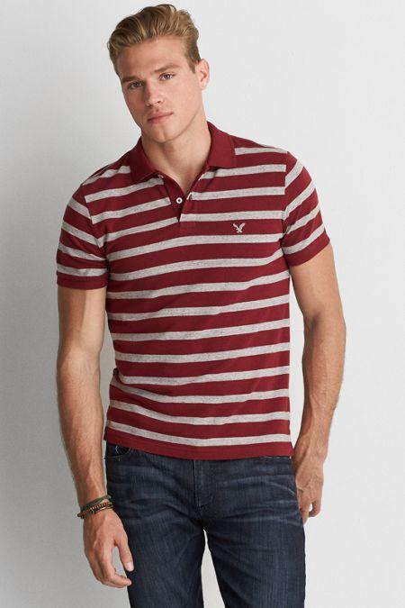 American Eagle Outfitters Ae Flex Stripe Pique Polo
