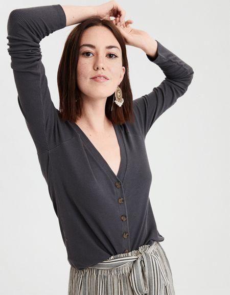 American Eagle Outfitters Ae Slim Fit Cardigan T-shirt