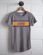 Tailgate Women's La Lakers Chest Stripe T-shirt