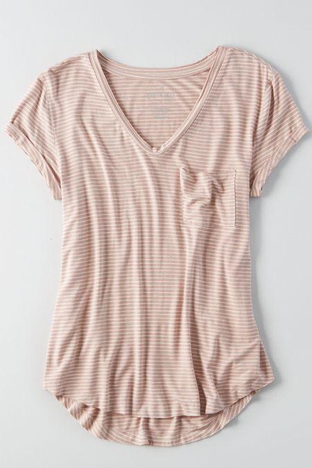 American Eagle Outfitters Ae Drapey Pocket T-shirt