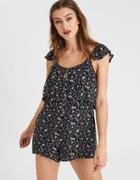 American Eagle Outfitters Ae 2559 Ruffle Overlay Placket Romper